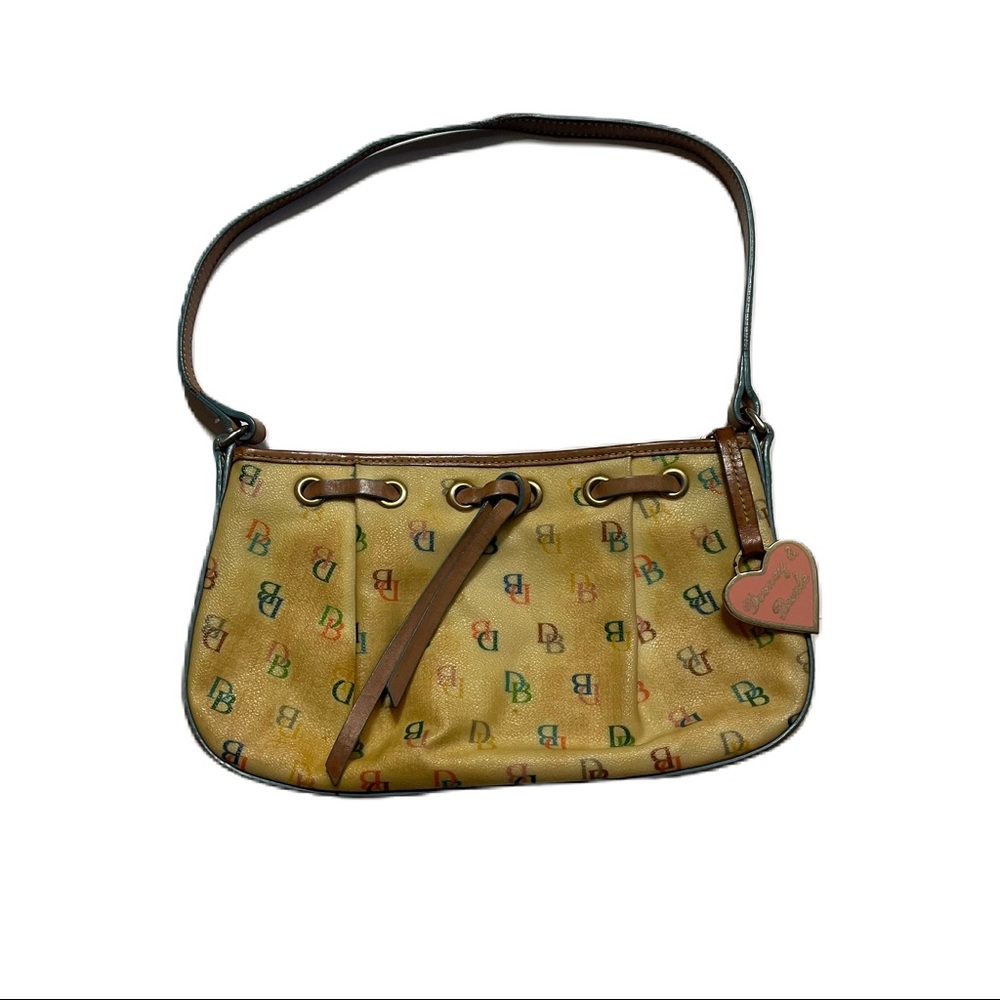 Dooney & Bourke Monogram Insignia Shoulder Bag Purse Authentic Designer Colorful - Picture 2 of 12